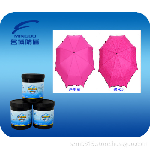 White Color to Transparent Water Sensitive Ink